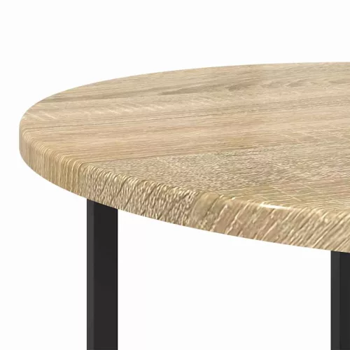 Kisasztal készlet 2 pcs Sonoma tölgy és Fekete 50 x 50 x 50 cm