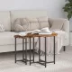 Kisasztal készlet 2 pcs Füstölt tölgy és Fekete 50 x 50 x 50 cm
