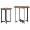 Kisasztal készlet 2 pcs Füstölt tölgy és Fekete 50 x 50 x 50 cm