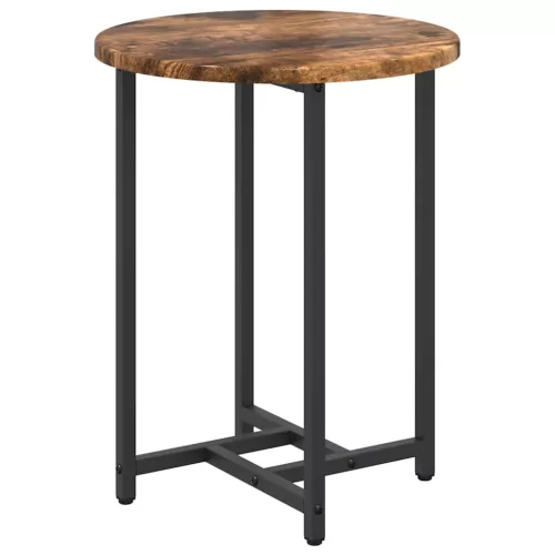 Kisasztal készlet 2 pcs Füstölt tölgy és Fekete 50 x 50 x 50 cm