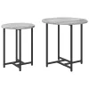 Kisasztal készlet 2 pcs Szürke sonoma és Fekete 50 x 50 x 50 cm