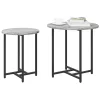 Kisasztal készlet 2 pcs Szürke sonoma és Fekete 50 x 50 x 50 cm