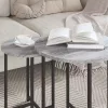 Kisasztal készlet 2 pcs Szürke sonoma és Fekete 50 x 50 x 50 cm