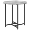 Kisasztal készlet 2 pcs Szürke sonoma és Fekete 50 x 50 x 50 cm