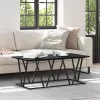 Dohányzóasztal Musta tammi 100 x 50 x 40 cm Mérnöki fa és fém