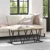 Dohányzóasztal sonoma tölgy 100 x 50 x 40 cm Mérnöki fa és fém