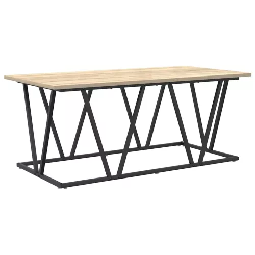 Dohányzóasztal sonoma tölgy 100 x 50 x 40 cm Mérnöki fa és fém