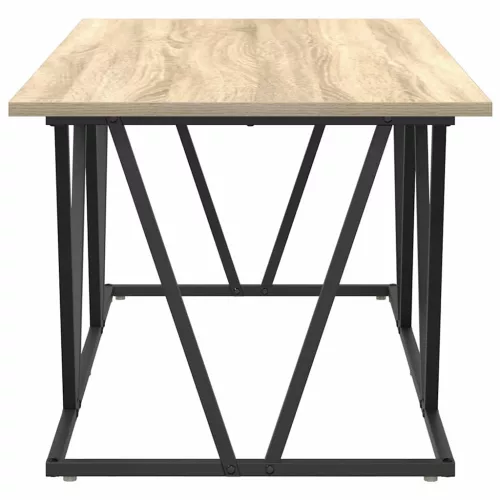 Dohányzóasztal sonoma tölgy 100 x 50 x 40 cm Mérnöki fa és fém