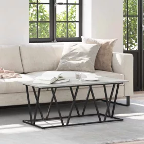   Dohányzóasztal Szürke sonoma 100 x 50 x 40 cm Mérnöki fa és fém