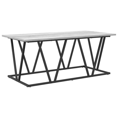 Dohányzóasztal Szürke sonoma 100 x 50 x 40 cm Mérnöki fa és fém