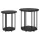 Kisasztal készlet polcokkal 2 pcs Musta tammi 50 x 50 x 50.5 cm