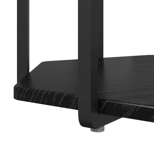 Kisasztal készlet polcokkal 2 pcs Musta tammi 50 x 50 x 50.5 cm