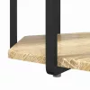 Kisasztal készlet polcokkal 2 pcs Sonoma tölgy és Fekete