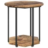 Kisasztal készlet 2 pcs Régi fa és fekete 50 x 50 x 50.5 cm