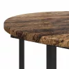 Kisasztal készlet 2 pcs Régi fa és fekete 50 x 50 x 50.5 cm