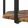 Kisasztal készlet 2 pcs Régi fa és fekete 50 x 50 x 50.5 cm
