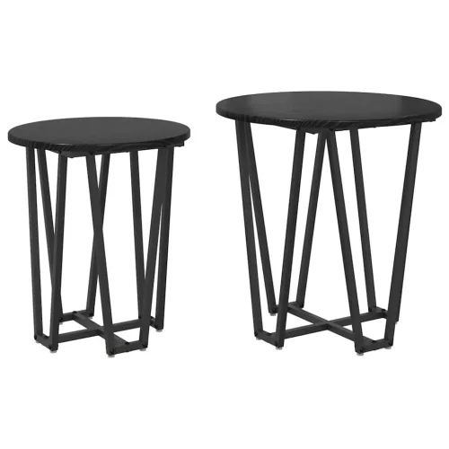 Kisasztal készlet 2 pcs Musta tammi 50 x 50 x 50.5 cm