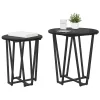 Kisasztal készlet 2 pcs Musta tammi 50 x 50 x 50.5 cm