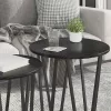 Kisasztal készlet 2 pcs Musta tammi 50 x 50 x 50.5 cm