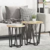 Kisasztal készlet 2 pcs Sonoma tölgy és Fekete