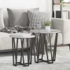 Kisasztal készlet 2 pcs Szürke sonoma és Fekete