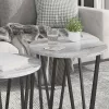 Kisasztal készlet 2 pcs Szürke sonoma és Fekete