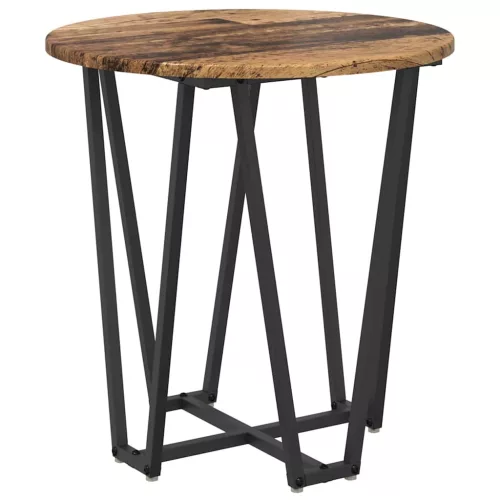 Kisasztal készlet 2 pcs Régi fa és fekete 50 x 50 x 50.5 cm