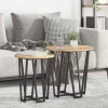 Kisasztal készlet 2 pcs Artisan tölgy és fekete