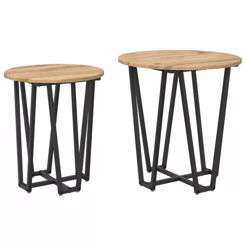 Kisasztal készlet 2 pcs Artisan tölgy és fekete