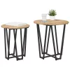 Kisasztal készlet 2 pcs Artisan tölgy és fekete