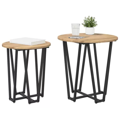Kisasztal készlet 2 pcs Artisan tölgy és fekete