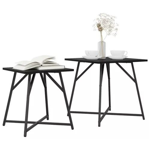 Kisasztal készlet 2 pcs Musta tammi 50 x 50 x 50 cm