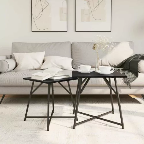 Kisasztal készlet 2 pcs Musta tammi 50 x 50 x 50 cm