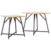 Kisasztal készlet 2 pcs Sonoma tölgy és Fekete 50 x 50 x 50 cm
