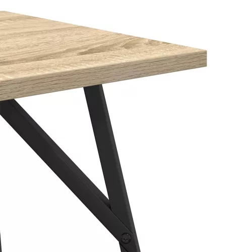 Kisasztal készlet 2 pcs Sonoma tölgy és Fekete 50 x 50 x 50 cm