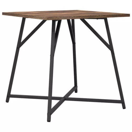 Kisasztal készlet 2 pcs Füstölt tölgy és Fekete 50 x 50 x 50 cm