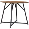 Kisasztal készlet 2 pcs Füstölt tölgy és Fekete 50 x 50 x 50 cm