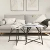 Kisasztal készlet 2 pcs Szürke sonoma és Fekete 50 x 50 x 50 cm