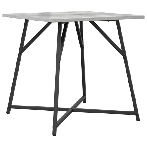 Kisasztal készlet 2 pcs Szürke sonoma és Fekete 50 x 50 x 50 cm