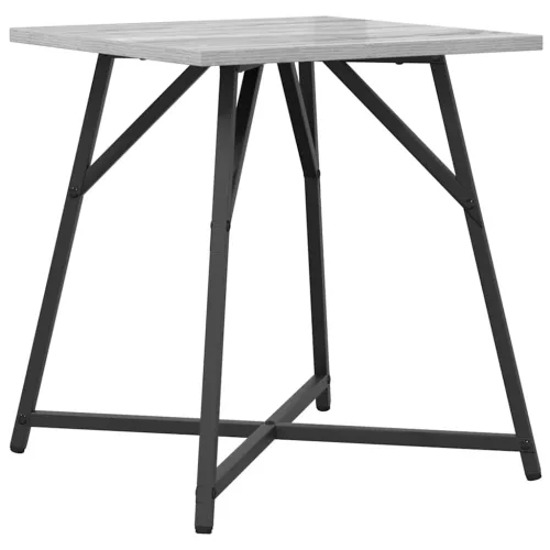Kisasztal készlet 2 pcs Szürke sonoma és Fekete 50 x 50 x 50 cm