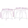 Kisasztal készlet 2 pcs Szürke sonoma és Fekete 50 x 50 x 50 cm