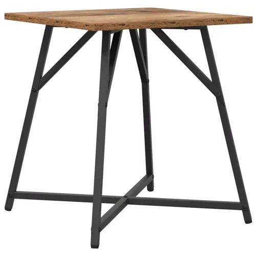 Kisasztal készlet 2 pcs Régi fa és fekete 50 x 50 x 50 cm