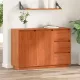 Széf fiókkal Barna 111 x 34 x 75 cm Tömör fenyőfa