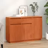 Széf fiókkal Viaszbarna 110 x 34 x 75 cm Tömör fenyőfa