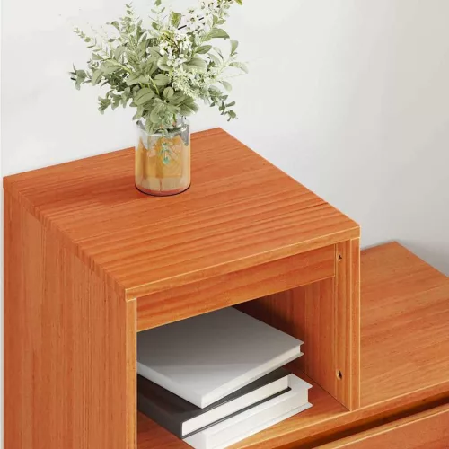 Éjjeliszekrény 2 pcs Viaszbarna 60 x 34 x 51 cm Tömör fenyőfa