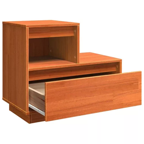 Éjjeliszekrény 2 pcs Viaszbarna 60 x 34 x 51 cm Tömör fenyőfa