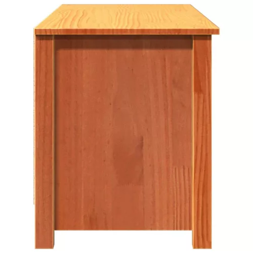 Cipőpad polcokkal Viaszbarna 110 x 38 x 45.5 cm Tömör fenyőfa