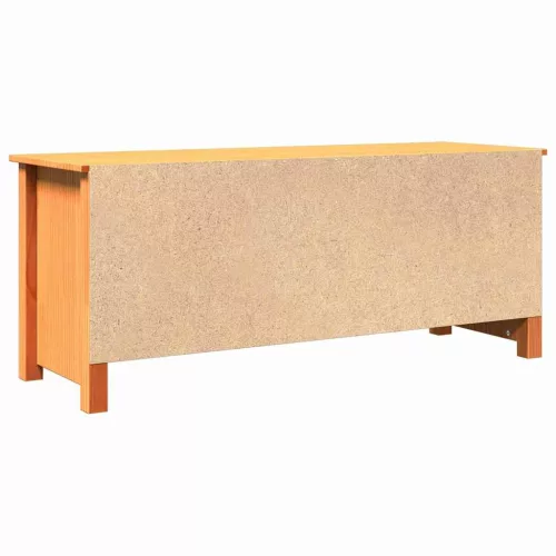Cipőpad polcokkal Viaszbarna 110 x 38 x 45.5 cm Tömör fenyőfa