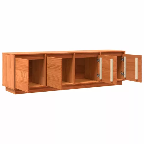 TV szekrény Barna 156 x 37 x 45 cm Tömör fenyőfa