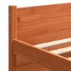 Ágykeret fejtámlával Viaszbarna 90 x 200 cm Tömör fenyőfa